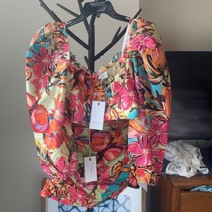 Hemant & Nandita Aroha Crop Top Skirt Set